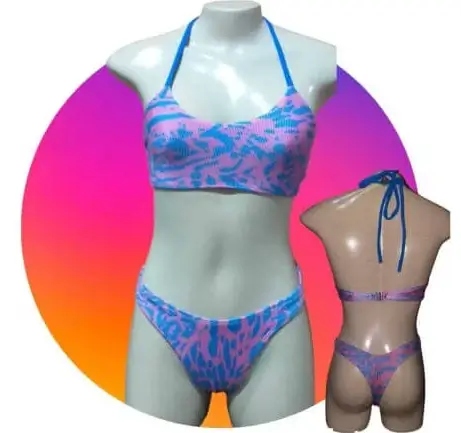 biquini tigre roxo